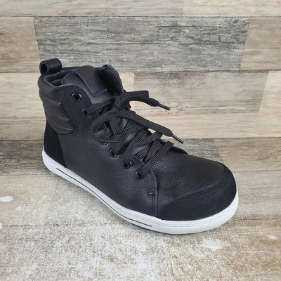 Zapatos de Trabajo BIRKENSTOCK QS 700 Punta Alta Puntera de Acero Talla 6 Bota de Cuero Negra Foto 1 de 4