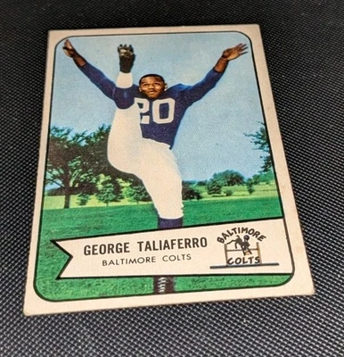George Taliaferro Baltimore Colts 1954 Bowman Football Card #50 Ex LML - Image 1 of 2