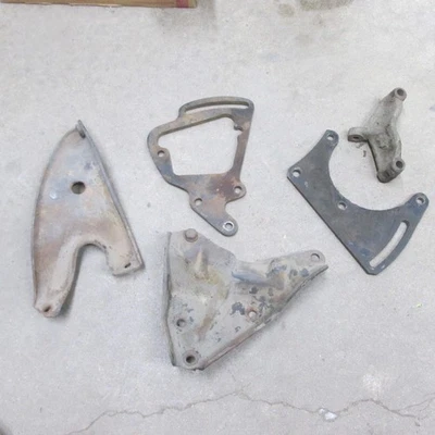 73 74 75 76 77 78 79 80 CHEVY GMC C10 C20 AIR COMPRESSOR MOUNTING BRACKETS SET - Image 1 of 4