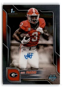 2025 Bowman Chrome University #BCA-NF Nate Frazier Auto Georgia Bulldogs - Bild 1 von 2