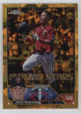 2023 Topps Chrome Sapphire Edition Future Stars Gold /50 Jose Miranda José #505 - Image 1 of 2