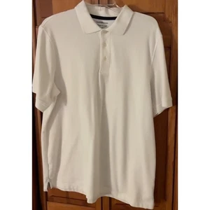 Croft & Barrow pflegeleichtes Poloshirt klassische Passform Kurzarm weiß Large gebraucht, in einwandfreiem Zustand - Bild 1 von 10