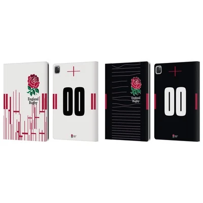 PERSONALISED ENGLAND RUGBY UNION 2022/23 KIT LEATHER BOOK CASE FOR APPLE iPAD - Image 1 of 4