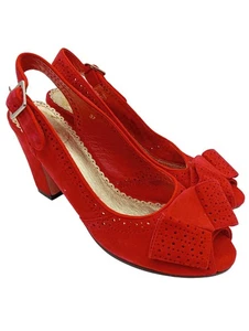 EDITH & ELLA Tacones con punta abierta Mujeres Tacones Talla EU 37 rojo - Imagen 1 de 5