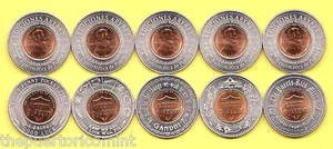 Set 5 PONCE Coin writer Puerto Rico Encased Anillado Lucky Penny ficha token ;) - Picture 1 of 2