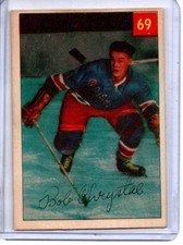 1954-55 PARKHURST BOB CHRYSTAL ROOKIE # 69 (SEE SCAN OF BACK)