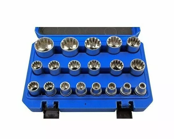 US PRO 1/2" 8-32mm Dr Gear Lock Socket Set - 19 Piece