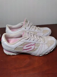 Skechers Womens Biker Fiesta Sneakers Shoes 22285 Leather Lace Up 7 M - Picture 1 of 6