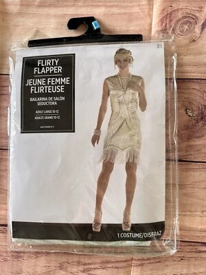Disfraz Halloween Flapper años 20’s vestido mujer talla L 10-12 Foto 1 de 4