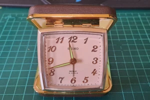 Vintage 70er Seiko Repeat 2 Jewels tragbarer Reisewecker mechanisch manuell  - Bild 1 von 10
