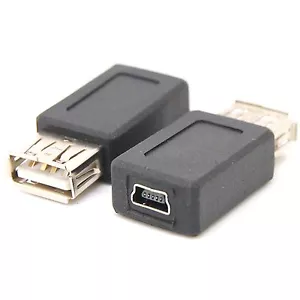USB 2.0 female Standard Type A to Mini USB Female Adapter ADAPTOR Converter_b - Picture 1 of 5
