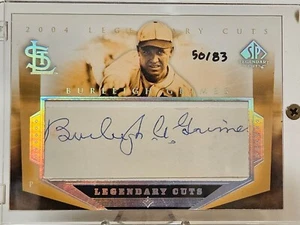 2004 SP Legendary Cuts Burleigh Grimes Auto 50/83 Cardinals - Picture 1 of 2