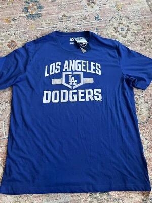 NUEVO CON ETIQUETAS Magestic LA DODGERS Equipo de Béisbol SS Camiseta Gráfica Azul Hombres Talla 2XL Foto 1 de 4
