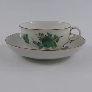 Taza de té de porcelana Nymphenburg con platillo pintura floral motivo 10 - Imagen 1 de 8