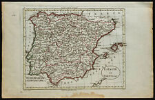 1802 - map - Spain And Of Portugal - engraving antique