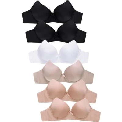 6 Pack SOFRA LADIES FULL CUP PLAIN BRA (BR4150P4) - Image 1 of 4