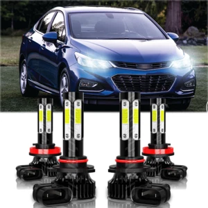 Para For Chevy Cruze 2016-2019 4pc LED faros de luz alta y baja bombillas Kit - Picture 1 of 10