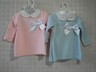 PEX Spanish Style Baby Girl Knitted Dress Ribbon Bow Pink Blue 6-9 - 18-24 month