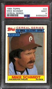 1984 Topps Cereal Series #22 Mike Schmidt PSA 9 64956299
