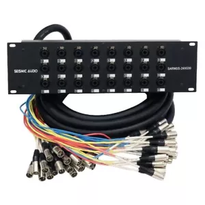 24 Channel XLR TRS Combo Splitter Snake Cable - 5 Foot and 30 Foot XLR trunks - Picture 1 of 5