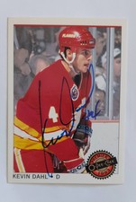1993-94 O-Pee-Chee Premier #22 In Person Auto Kevin Dahl Calgary Flames