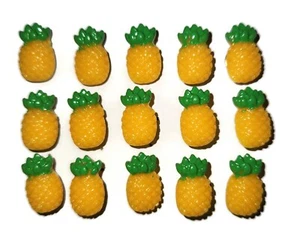 PINEAPPLE Thumb Tacks 15pc Kitchen or Office Memo Board Handmade Decorative Pins - Picture 1 of 4