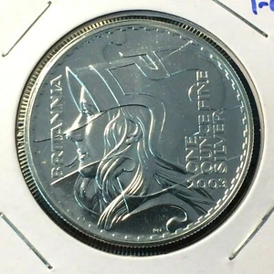 2003 🔥 Großbritannien Silber 1 oz Britannia 🌞 2 Pounds ✨ geringe Auflage - Bild 1 von 2