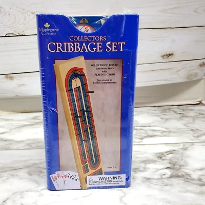 NEW Maplegrove Collection Collectors Cribbage Set Board Playing Cards Game - Image 1 of 4