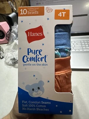 Calzoncillos Hanes 10 Pure Comfort Tag Less talla 4T - nuevos (B1) Foto 1 de 3