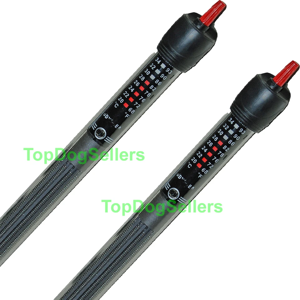 2pcs Heater 200W Aquarium Submersible Adjustable Odyssea 200 Watts