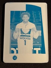 ANTHONY EDWARDS 2022-23 Panini Treasures Printing Plate Sp 1/1 Photogenic