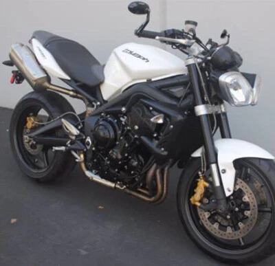 摩托车 7/8 英寸手柄杆端镜黑色适用于 2012 Triumph Street Triple R 美国 — 第 1/4 张图片