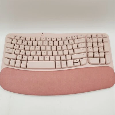 Logitech Wave Keys Wireless Ergonomic Keyboard - Rose - Image 1 of 4
