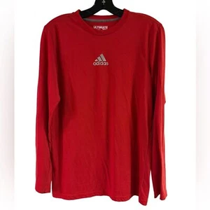 Adidas Boys Red Ultimate Tee Long Sleeves Size XL (18) - Picture 1 of 4