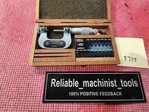 Marrón y más afilado 0-1” .001 intercambiable yunque roscas exteriores micrómetro p717 - Imagen 1 de 21