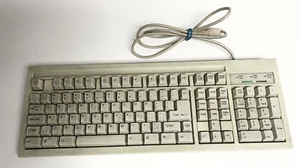 *RARE* Vintage Angel KB-121 Mechanical Keyboard - White - Great Shape - PS/2 - Picture 1 of 9