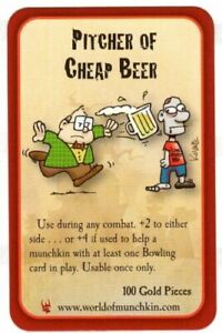 Munchkin Zombies Pitcher of Cheap Beer Promo Card Steve Jackson Games