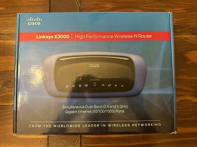 Linksys E3000 Wireless-N Gigabit Simultaneous Dual Band wireless NAS USB DD-WRT - Image 1 of 4
