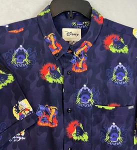 RSVLTS Disney Camicia Uomo XL Viola Manica Corta Re Leone 102 Dalmati Casual - Foto 1 di 15