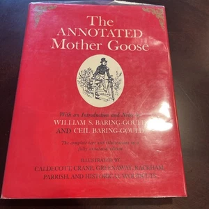 The Annotated Mother Goose by W.S. & Ceil Baring-Gould -illustrated HC w/DJ - Picture 1 of 3