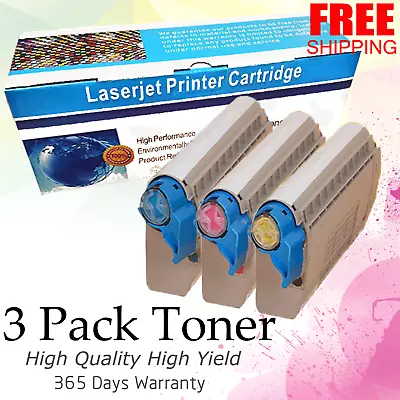 Juego de tóner 3 PK CMY para Oki C711 C710 C711N C710N C711DN C710DN C711DTN C710CDTN Foto 1 de 2