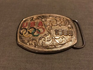 Hebilla de cinturón vintage 1988 en tono dorado hecha en EE. UU. - Imagen 1 de 2