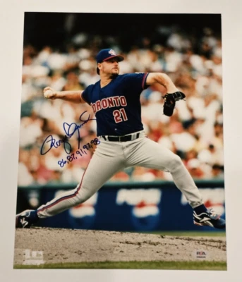 ROGER CLEMENS Signed Inscribed CY YOUNG WINNING YEARS 11x14 Photo-BLUE JAYS-PSA - Image 1 of 4