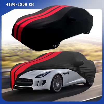 For Jaguar  F-TYPE Red/Black Full Car Cover Satin Stretch Indoor Dust Proof A+ - Изображение 1 из 4