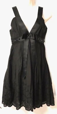 Y2K WET SEAL Mini Vestido Negro Talla S (100% Algodón) Foto 1 de 4