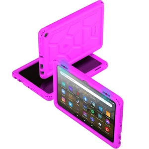 For Fire HD 8 Plus 2022 Tablet Case Silicone Shockproof Protective Cover Purple - Picture 1 of 7