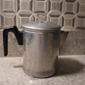 Percolator Coffee Pot Century Aluminum Ware 5-Cup Made in USA Complete Vintage - Picture 1 of 13