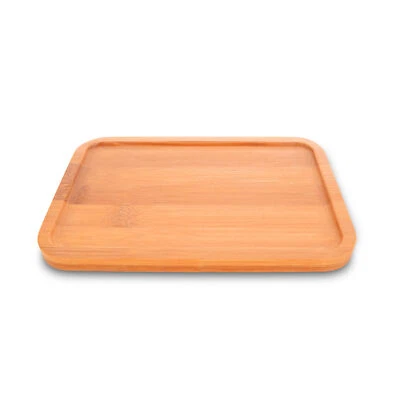 Small Flat Tray Natural Bamboo Kungfu Tea Serving Tray Table 17.8*12.8cm - Image 1 of 4