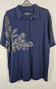 Tommy Bahama Shirt Mens XL Blue Floral Embroidered Limited Edition Island Modern - Picture 1 of 13