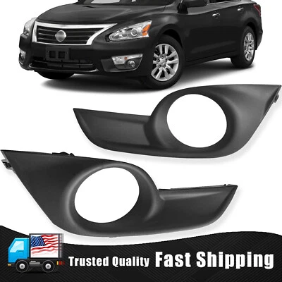 Pair Fog Light Bezels Covers Molding Trims For 2013-2015 Nissan Altima LH & RH - Image 1 of 4